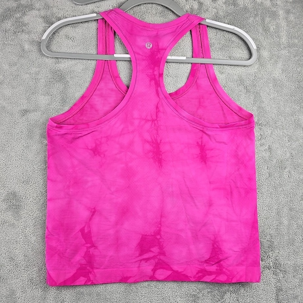 Lululemon Tank Top Womens 8 Pink Tie Dye Racerback Athletic‎ Yoga Gym - Picture 2 of 6
